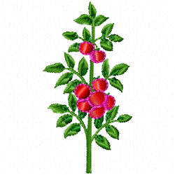 Flowers And Tree Embroidery Design 12